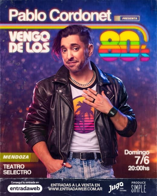 Pablo Cordonet: "Vengo de Los 80´s"