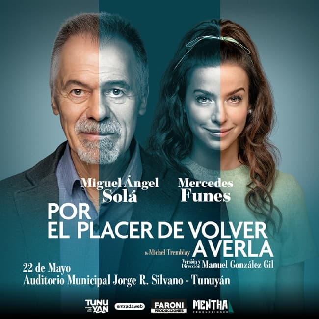 Miguel Angel Sola y Mercedes Funes presentan por el Placer de Volver a Verla