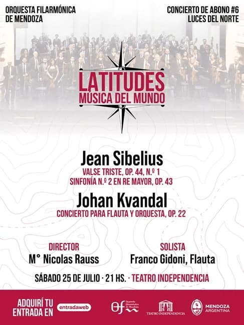 Orquesta Filarmonica de Mendoza: "Latitudes, Musica del Mundo" — Música