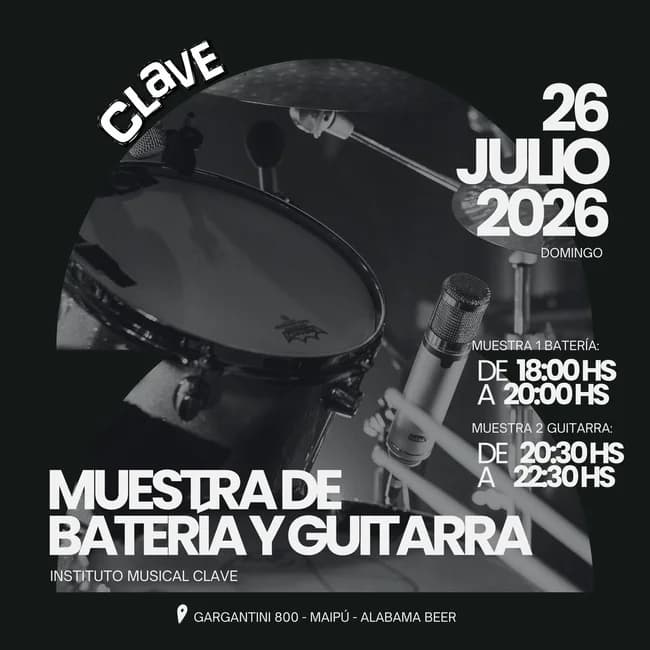 Instituto Clave Musical - Muestra de Bateria y Guitarra