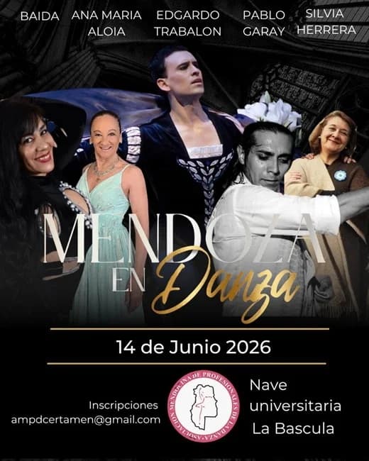 Mendoza en Danza 2026 | Certamen Modalidades: Clásico - Jazz - Libre.